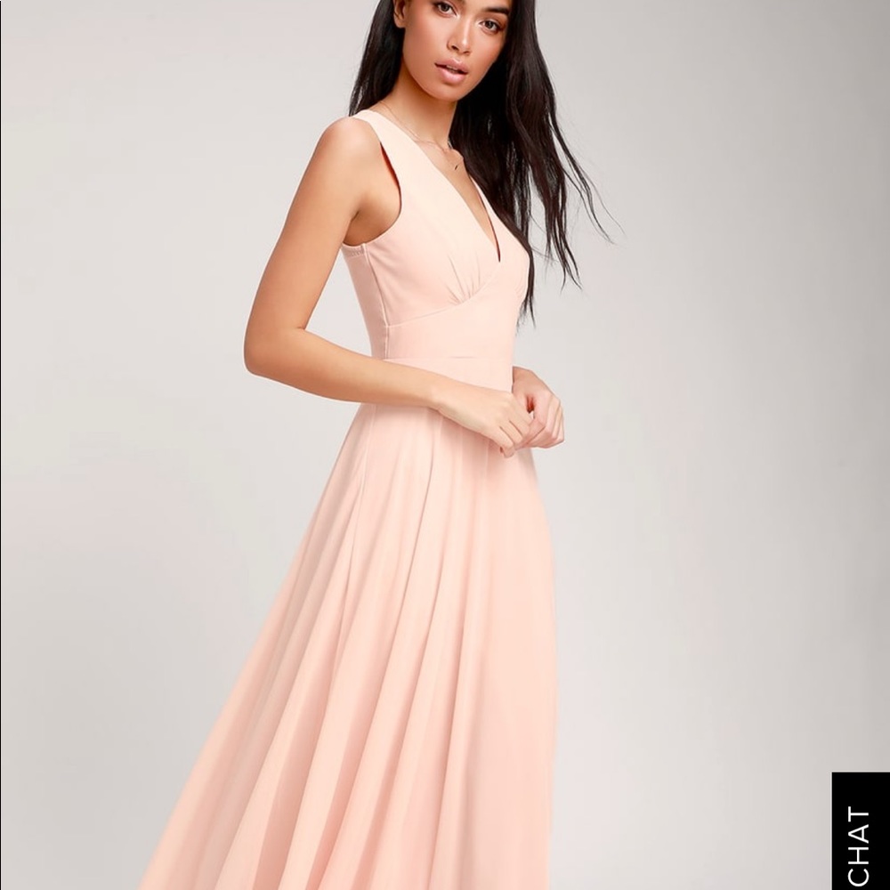 Lulus Blush Bridesmaid dress